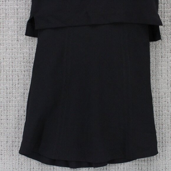 Mo:vint By Anthropologie Shift Dress Womens Size XS Black Solid Short Sleeve NWT - Picture 4 of 9
